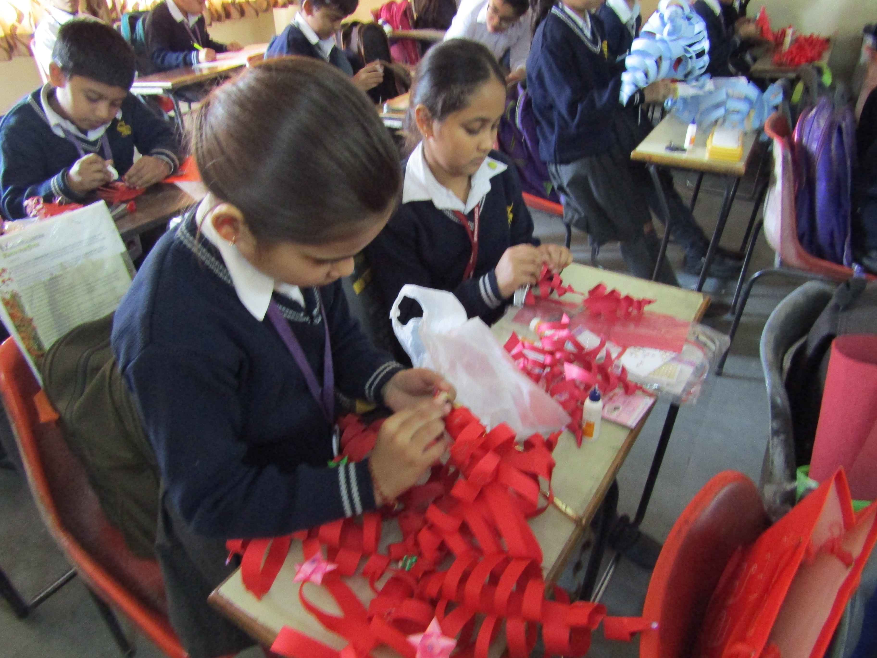 Snow Flake making activity (Standard IV)