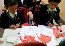 Std. I : Santa Claus Mask Making Activity