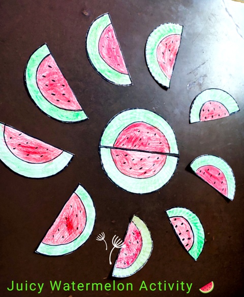 Pre-primary: Juicy Watermelon Activity 