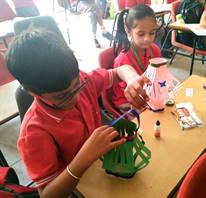 Std.: III : Paper Lamp Making Activity